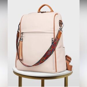 Boutique Cream Vegan Women's Backpack Crossbody Shoulder Strap New with Tags